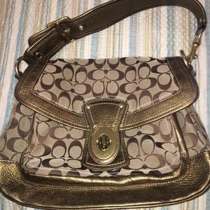 Gold Coach tote